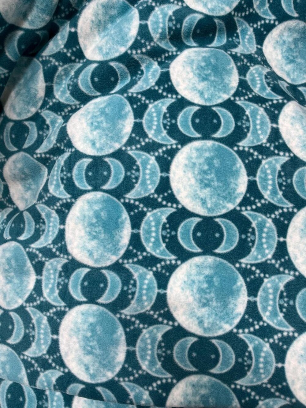 Celestial Moon Goddess halloween Fleece Cloak: Teal Galaxy Hooded Cape